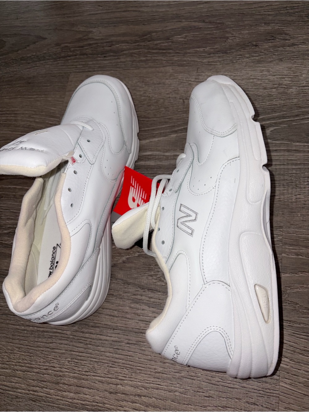 New Balance 573 Men's Low Top Lace Up Walking Athletic Sneakers White 4E MW573WT